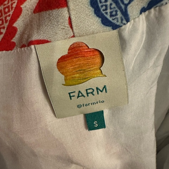 Farm Rio Floral wrap around maxi dress- Red and Blue size S - Picture 12 of 14